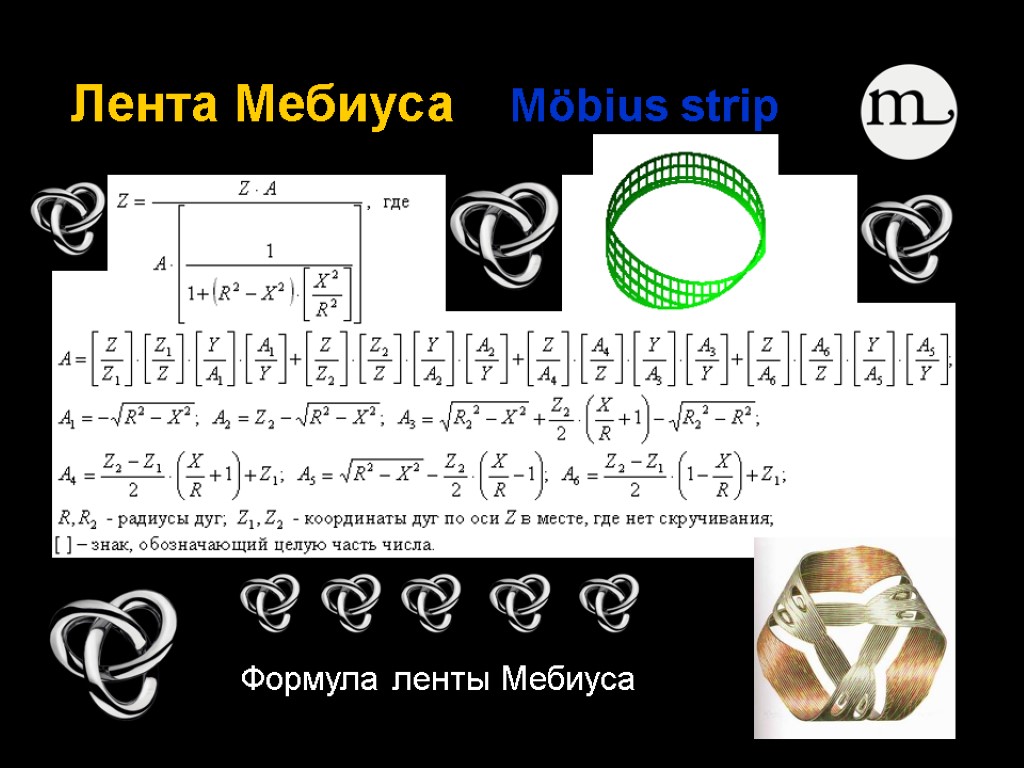 Лента Мебиуса Möbius strip Формула ленты Мебиуса